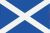 Flag of Scotland: blue field with white diagonal cross (St. Andrew's Cross)